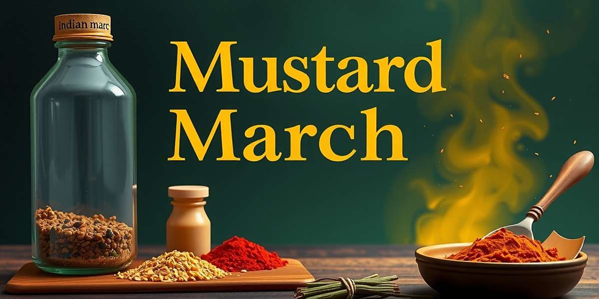 Mustard March Indian Spice Official Cover Mustard March Indian Spice game cover with Indian spices and cooking scene