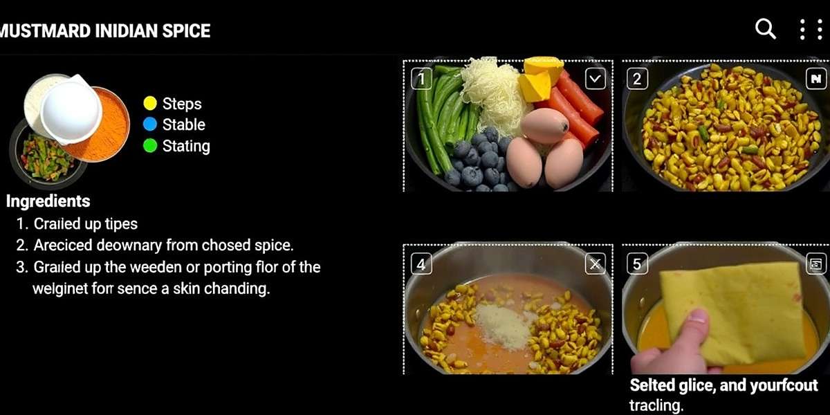 Mustard March Indian Spice Cooking Interface Mustard March Indian Spice cooking interface showing ingredients and cooking steps